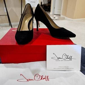Black Suede Pointed Toe Pump